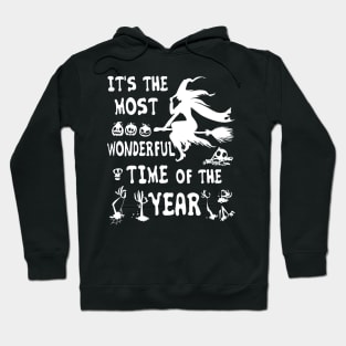 Witch Broom Halloween It's The Most Wonderful Time The Year Hoodie